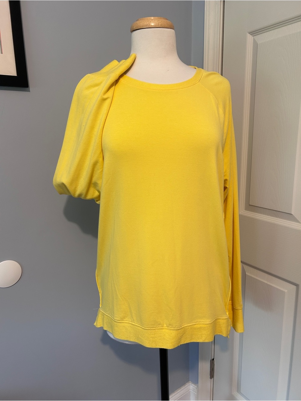 zuda Bright Yellow Long-Sleeve Crewneck Sweatshirt